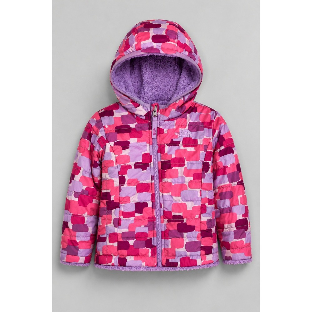 The North Face Jacket Baby Toddler Girls 18-24M Pink Purple Fleece Hooded